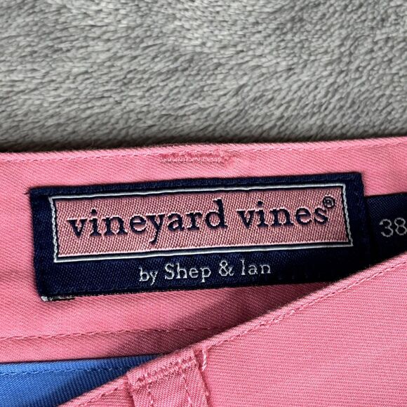 Vineyard Vines Shorts Mens 38 Nautical Twill Club Sun Burn Pink Chino Golf Prep - Picture 4 of 13